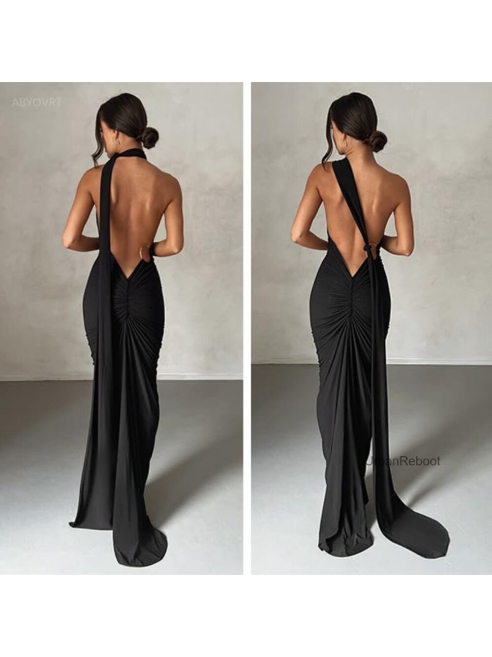 Women's Sleeveless Open Back Maxi Dress Bodycon Formal Cocktail Party - Picture 3 of 6